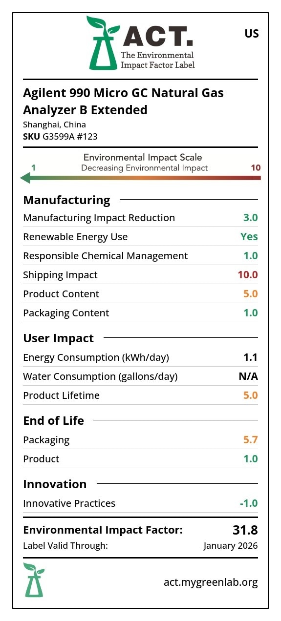 990 Micro GC Natural Gas Analyzer B